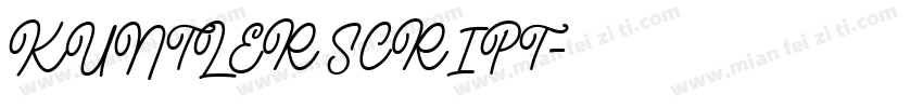 KUNTLER SCRIPT字体转换